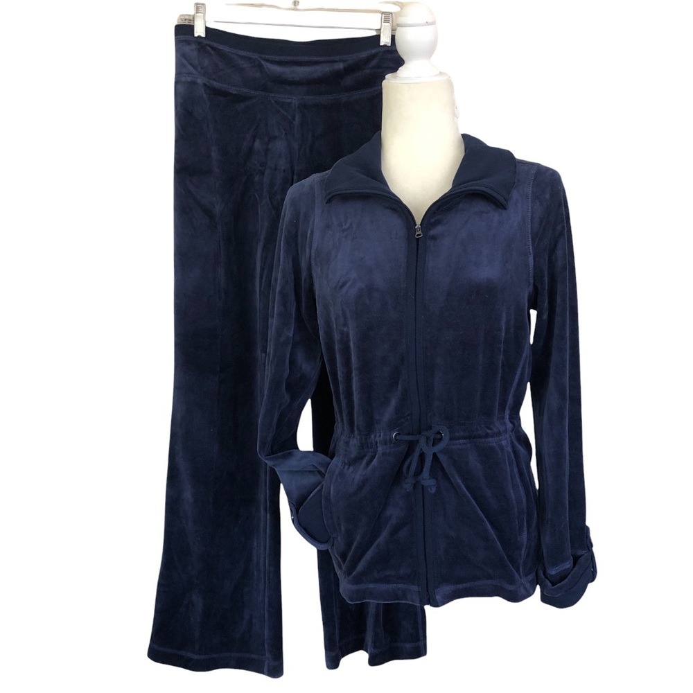 NEW Shanghai Red Tracksuit Velour Blue Set Jacket Pants Y2K size Small